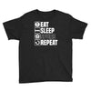 eat sleep spurs Youth Tee