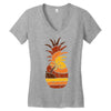 pineapple and beach Women's V-Neck T-Shirt