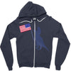 Patriotic T-Rex Zipper Hoodie