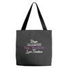 Dear Parents Tag You're It Love Teachers Women's Tote Bags