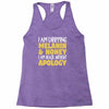 black without apology Racerback Tank