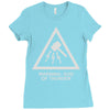 warning god of thunder Ladies Fitted T-Shirt