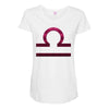 libra logo Maternity Scoop Neck T-shirt