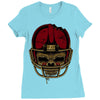 american football skull Ladies Fitted T-Shirt