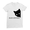 black cats rule Ladies Fitted T-Shirt
