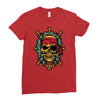 pirate bones skull Ladies Fitted T-Shirt