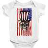 july 4th skull Baby Bodysuit