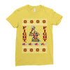 ugly sweater fight christmas t shirts Ladies Fitted T-Shirt
