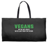 Vegans We're Not Crazy We're Just From The Future White Weekender Totes