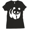 panda bear sticker vinyl decal   cute animal art car window bumper Ladies Fitted T-Shirt