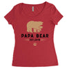 papa bear Women's Triblend Scoop T-shirt