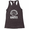driving makes me happy younot so much Racerback Tank