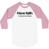 have faith in science and reason t shirt medium funny atheism religion 3/4 Sleeve Shirt