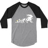 alien evolution   mens funny 3/4 Sleeve Shirt
