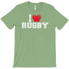 i love rugby mens funny cotton T-Shirt