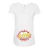 POW! Funny Explosion Cartoon Maternity Scoop Neck T-shirt