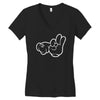 rude hands, ideal gift or birthday present. Women's V-Neck T-Shirt