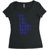 my cat was pight about you Women's Triblend Scoop T-shirt