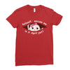 April Peeking Out Baby Girl Ladies Fitted T-Shirt