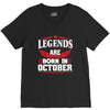 Legends Are Born In October V-Neck Tee