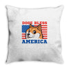 doge bless america Throw Pillow