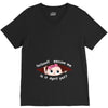 April Peeking Out Baby Girl V-Neck Tee