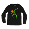 pumpkin skeleton dabbing Long Sleeve Shirts