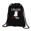 i puggin love you Drawstring Bags