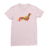 dachshund flower 2 Ladies Fitted T-Shirt