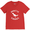 Auntiesaurus V-Neck Tee