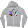 eggplant wizard and king hippo Zipper Hoodie