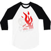 skull &amp; flames 3/4 Sleeve Shirt