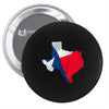 Eroded Texas Map With Flag Pin-back button