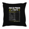 December Girl Facts Capricorn Throw Pillow