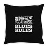 blues rules Throw Pillow
