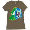 vector scratch Ladies Fitted T-Shirt