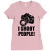 i shoot people t shirt funny photographer tee camera photography digit Ladies Fitted T-Shirt