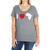 i love africa Ladies Curvy T-Shirt