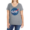 Nasa Parody Gay Ladies Curvy T-Shirt
