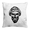 hipter skull Throw Pillow