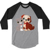 nice cat and dog 3/4 Sleeve Shirt