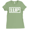 1 up funny video game Ladies Fitted T-Shirt
