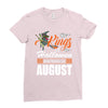 Halloween Kings Are Born In August Ladies Fitted T-Shirt