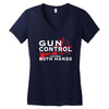 limited edition gun control Women's V-Neck T-Shirt