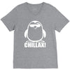 penguin chillax funny new V-Neck Tee