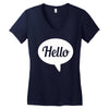 hello Women's V-Neck T-Shirt