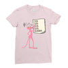 pink panther list Ladies Fitted T-Shirt