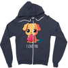 puppy love Zipper Hoodie
