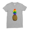 rainbow pineaplle Ladies Fitted T-Shirt