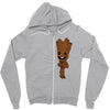 hidden groot [converted] Zipper Hoodie